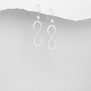 925 Sterling Silver Infinity Earrings
